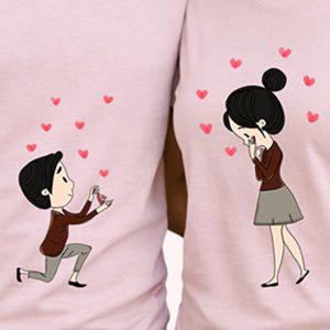 A proposal with ring thumbnail - the only couple