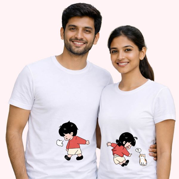 Angry boy with naughty girl white - the only couple