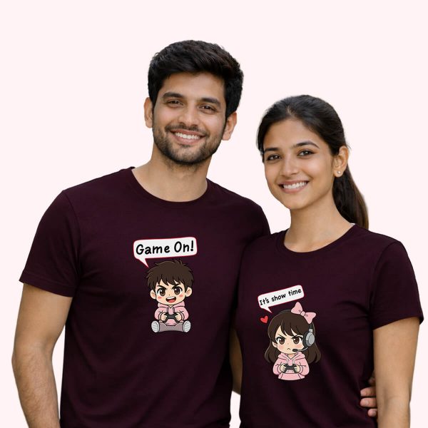 Level up your love maroon - the only couple