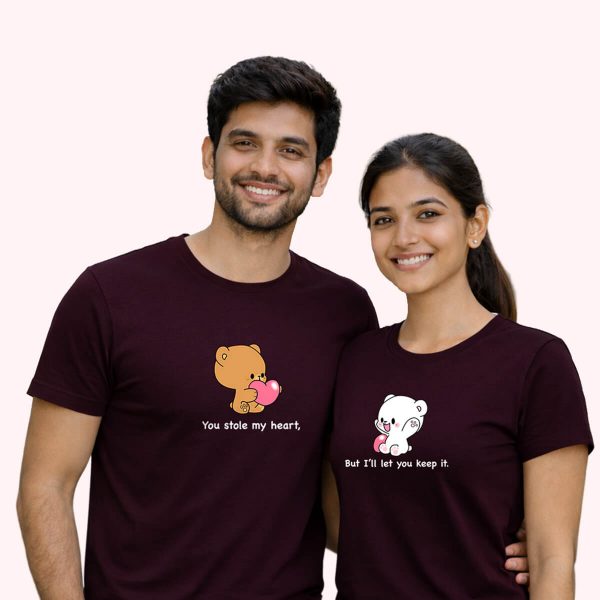 Stolen Heart, Kept Forever maroon - the only couple