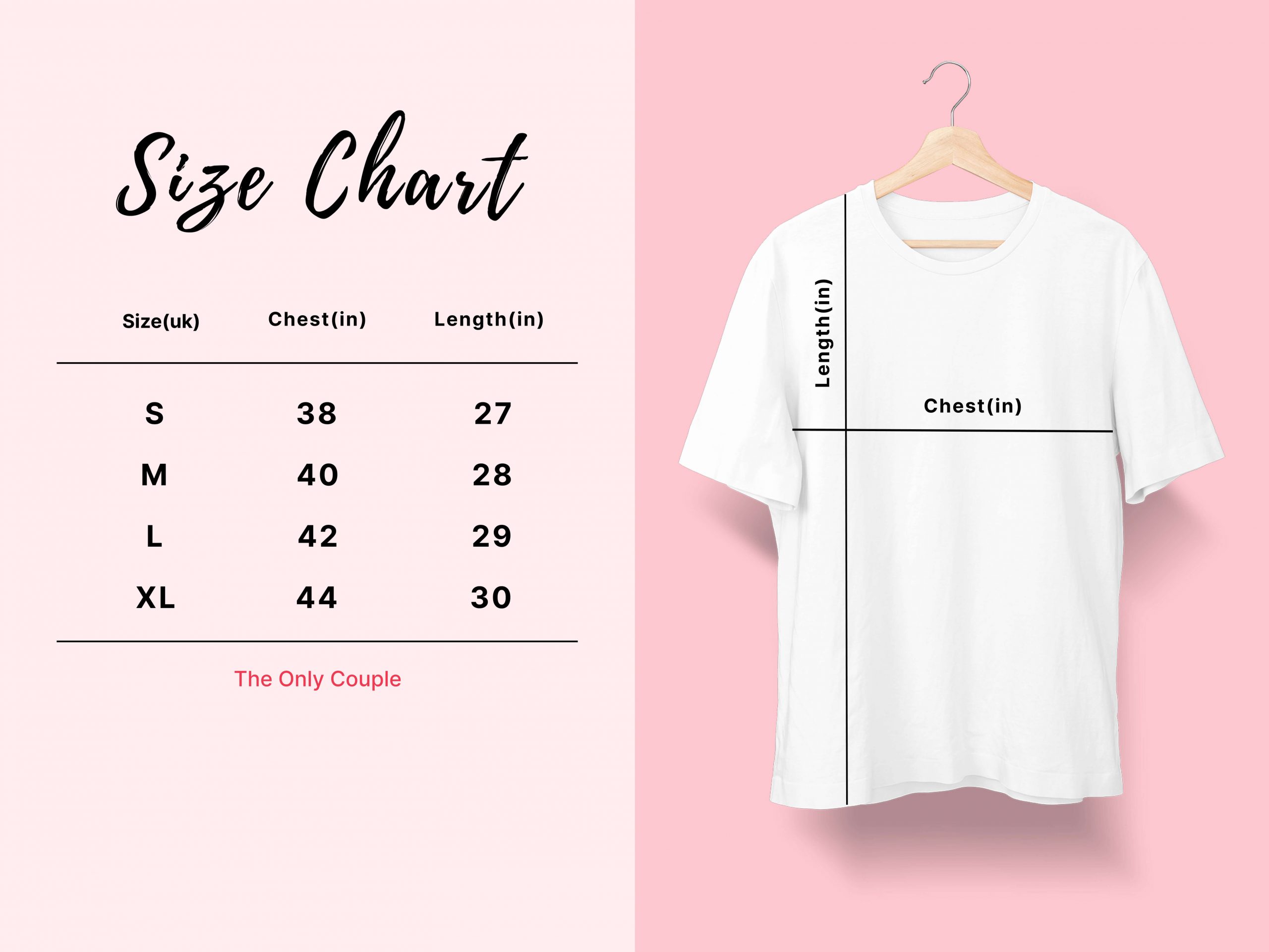 Size Chart - The Only Couple